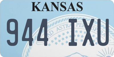 KS license plate 944IXU