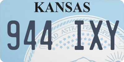 KS license plate 944IXY