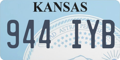 KS license plate 944IYB