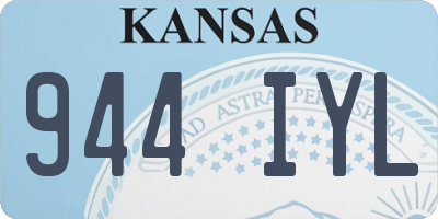 KS license plate 944IYL