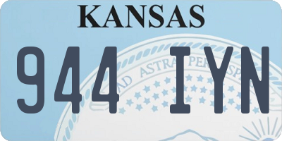 KS license plate 944IYN