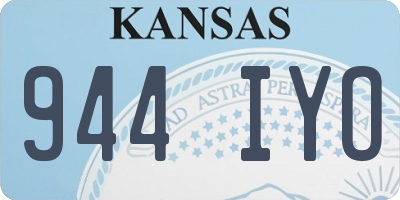KS license plate 944IYO
