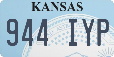 KS license plate 944IYP
