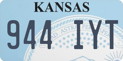 KS license plate 944IYT