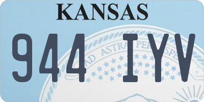 KS license plate 944IYV