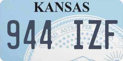 KS license plate 944IZF