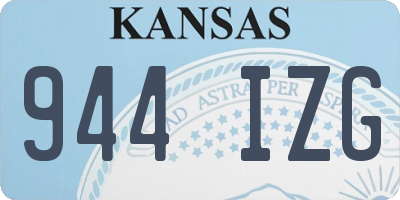 KS license plate 944IZG