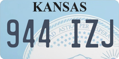KS license plate 944IZJ