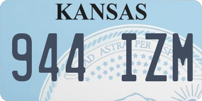 KS license plate 944IZM
