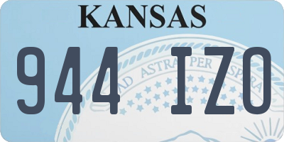 KS license plate 944IZO