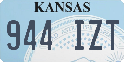 KS license plate 944IZT