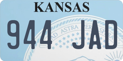 KS license plate 944JAD