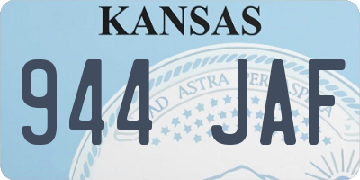 KS license plate 944JAF