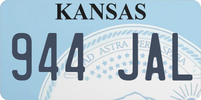 KS license plate 944JAL