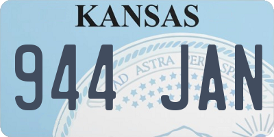 KS license plate 944JAN