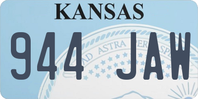 KS license plate 944JAW