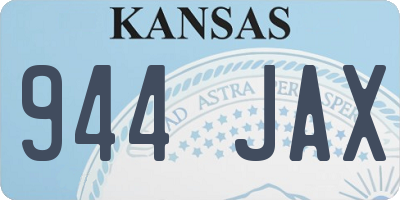 KS license plate 944JAX