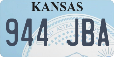 KS license plate 944JBA