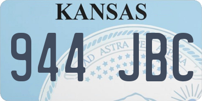 KS license plate 944JBC