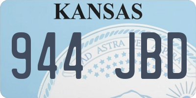 KS license plate 944JBD