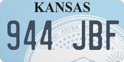 KS license plate 944JBF