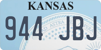 KS license plate 944JBJ