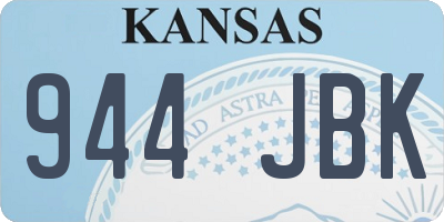 KS license plate 944JBK