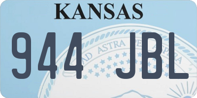 KS license plate 944JBL