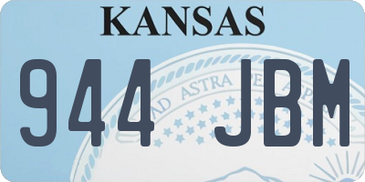 KS license plate 944JBM