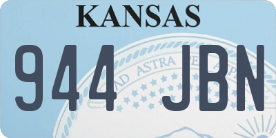 KS license plate 944JBN
