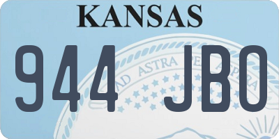 KS license plate 944JBO