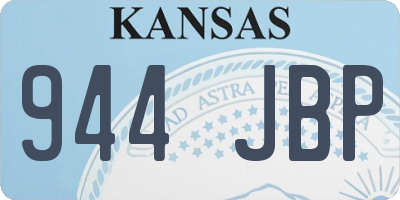 KS license plate 944JBP