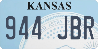 KS license plate 944JBR