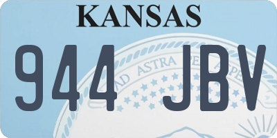 KS license plate 944JBV