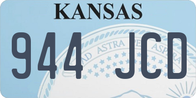 KS license plate 944JCD