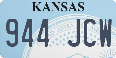 KS license plate 944JCW