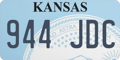 KS license plate 944JDC