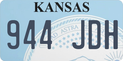 KS license plate 944JDH