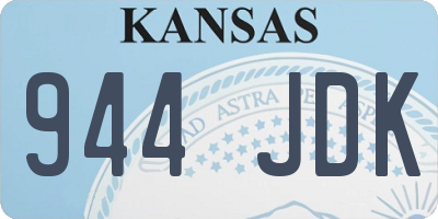 KS license plate 944JDK