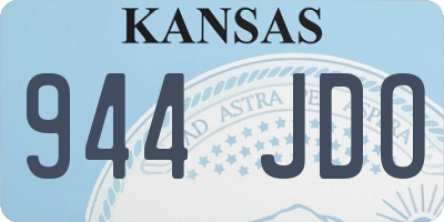 KS license plate 944JDO