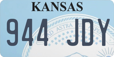 KS license plate 944JDY