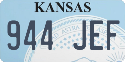 KS license plate 944JEF