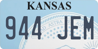 KS license plate 944JEM
