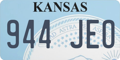 KS license plate 944JEO