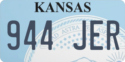 KS license plate 944JER