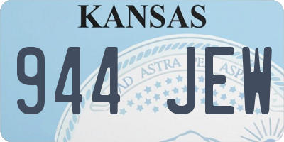 KS license plate 944JEW