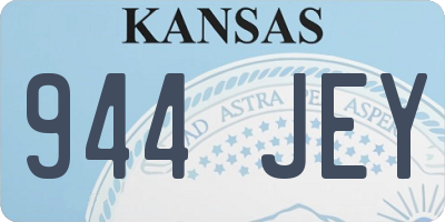 KS license plate 944JEY