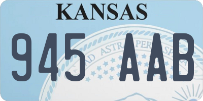 KS license plate 945AAB