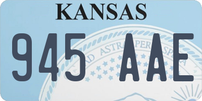 KS license plate 945AAE