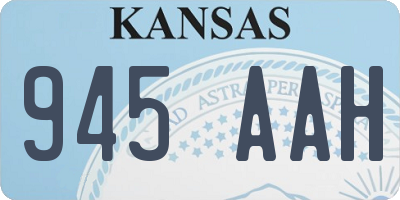 KS license plate 945AAH